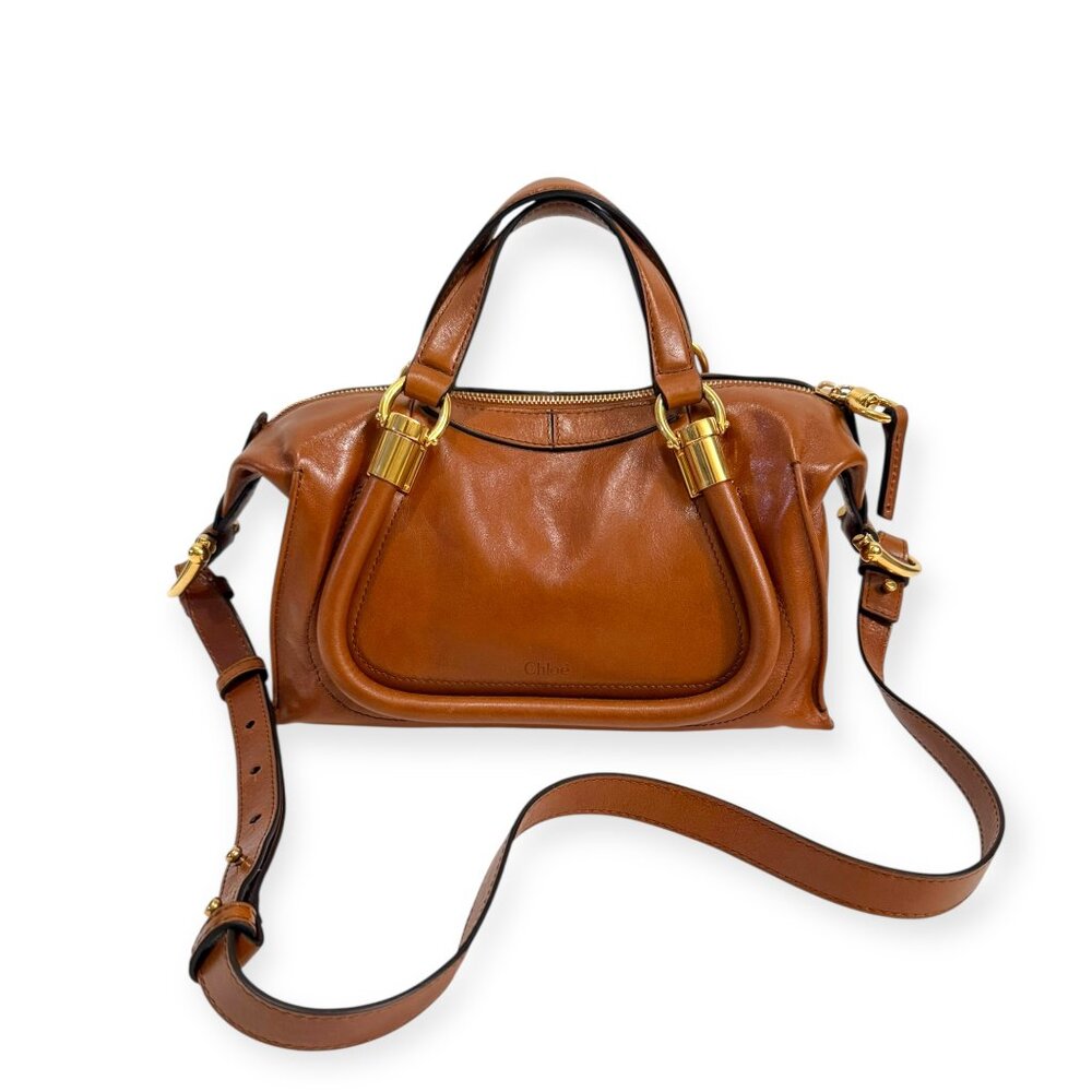 CHLOE Small "Paraty 24" Bag in Clay Brown